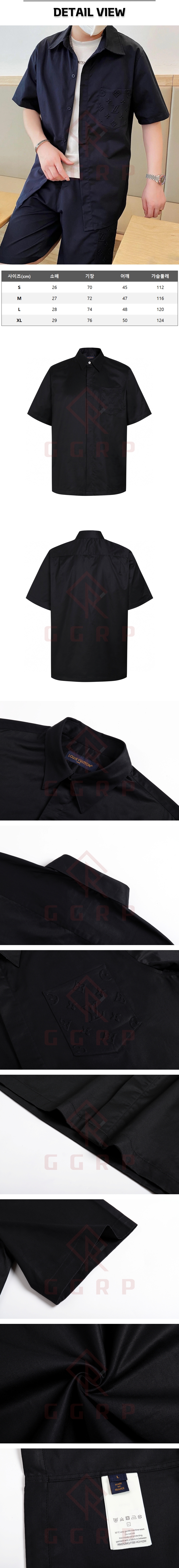 za15[잔디집] 루이비통 모노그램 포켓 블랙 반팔 셔츠.jpg