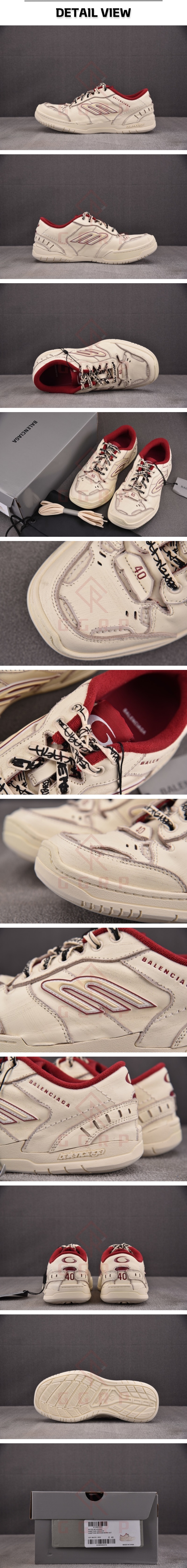 5번 1124 발렌시아가 햄튼스 화이트 레드 슈즈.jpg