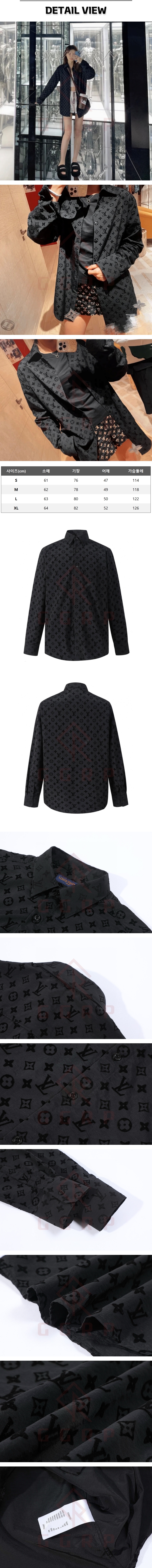 zz016[잔디집] 루이비통 LV모노그램 플록 블랙 클래식 셔츠.jpg