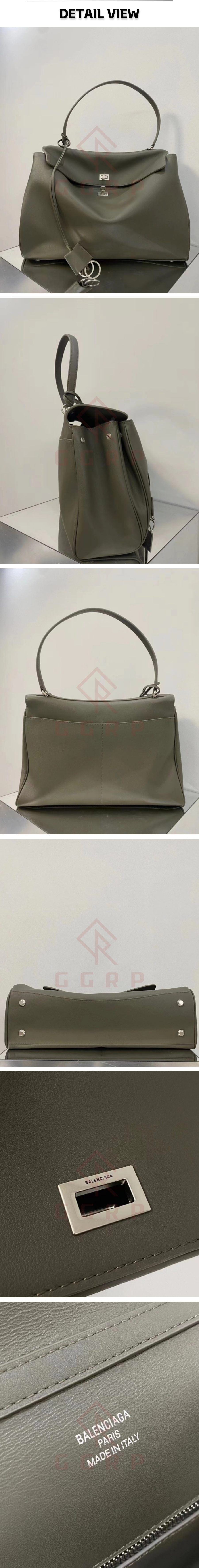 16번 0112 발렌시아가 로데오 라지 카키 핸드백.jpg