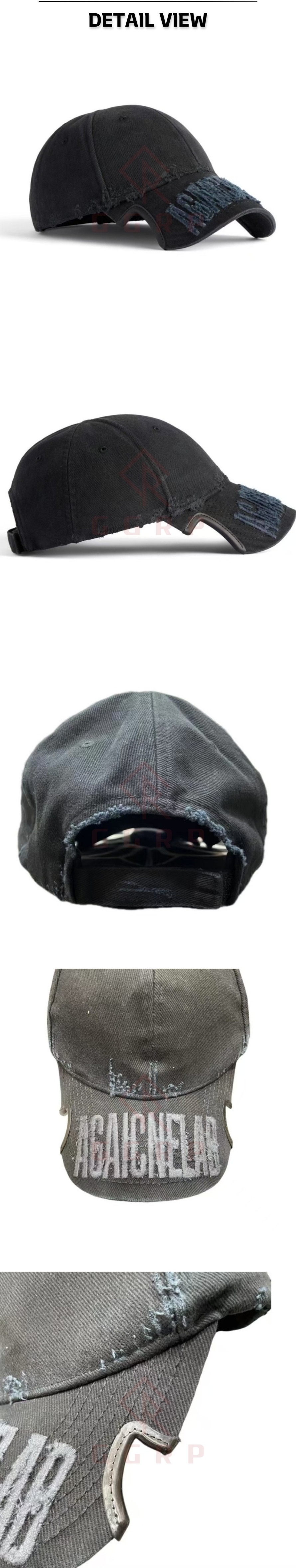 22번 1205 발렌시아가 엠브로이더 드릴 블랙 볼캡.jpg