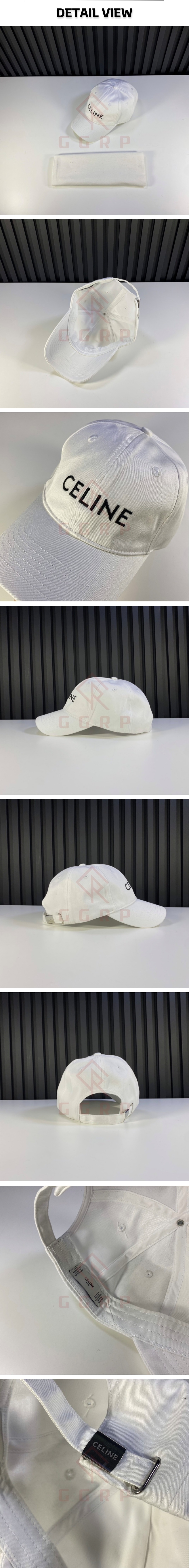 26번 1205 셀린느 로고 화이트 볼캡.jpg