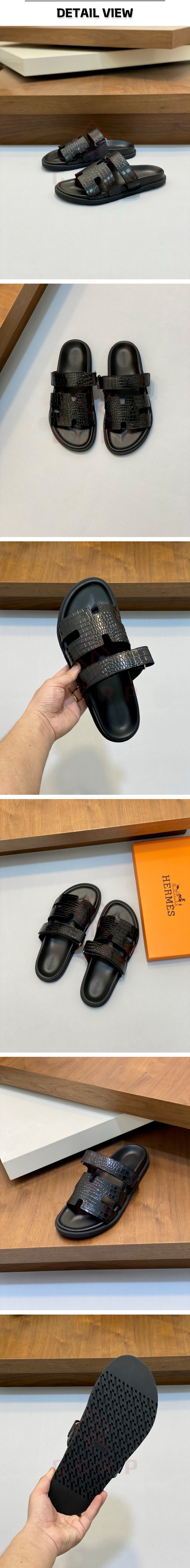 27번 0104 에르메스 시프레 엘리게이터 누아 샌들.jpg