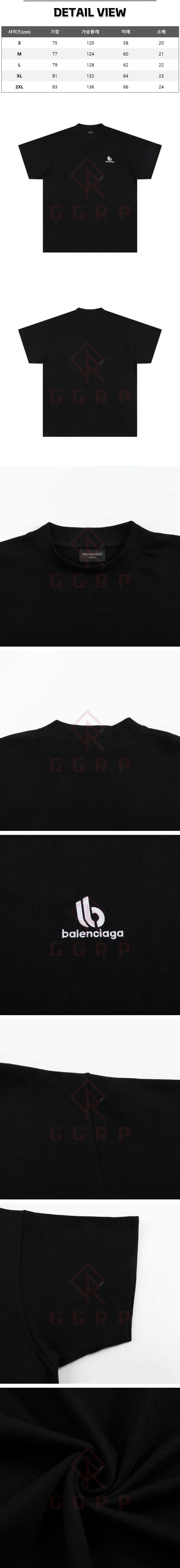 3번 0116 발렌시아가 더블B 블랙 티셔츠.jpg