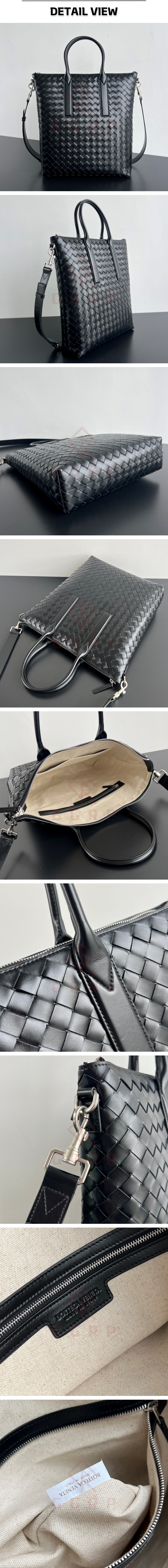 5번 보테가 베네타 인트레치아토 지퍼 블랙 토트백.jpg