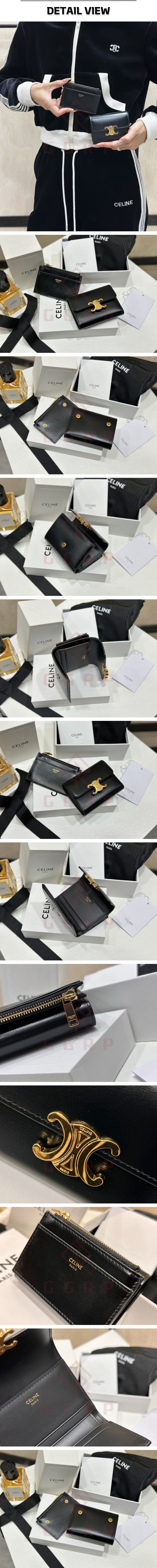 6번 0112 셀린느 트리오페 컴팩트 블랙 지갑.jpg