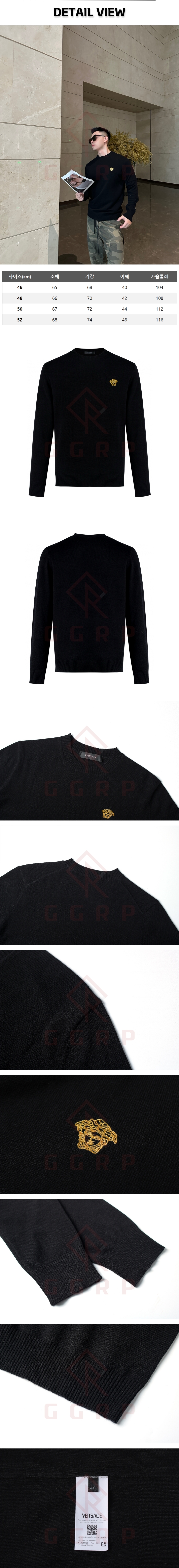 zb267[잔디집] 베르사체 메두사 로고 블랙 니트 스웨터.jpg