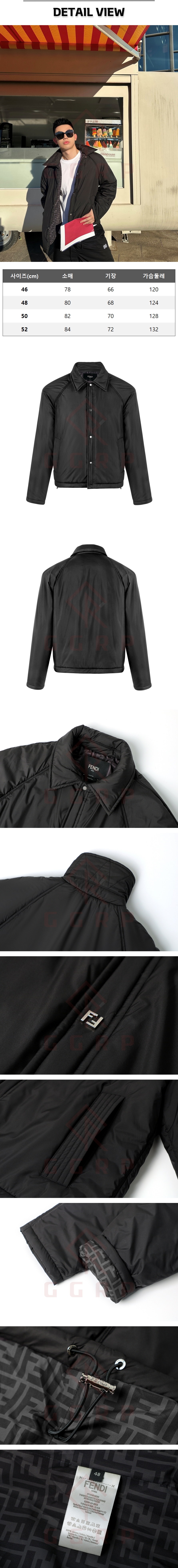 zb303[잔디집] 펜디 개버딘 블랙 블루종 자켓.jpg