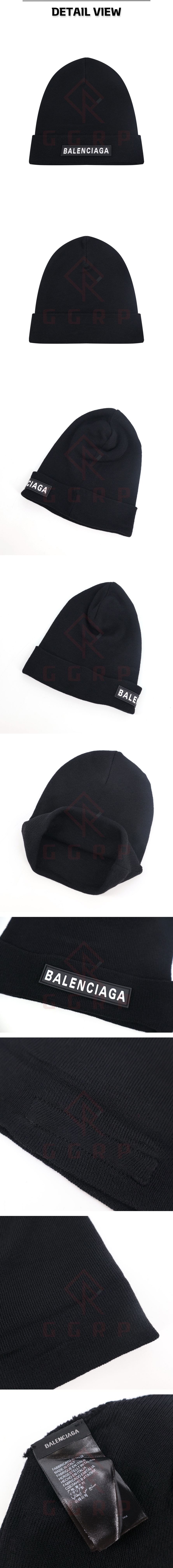 zb555[잔디집] 발렌시아가 로고 패치 블랙 비니.jpg