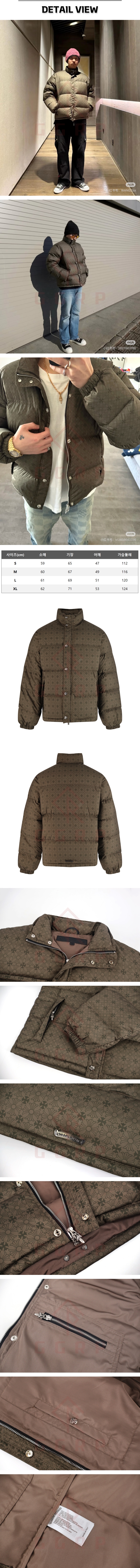 zb578[잔디집] 크롬하츠 모노그램 토널 브라운 다운 자켓.jpg