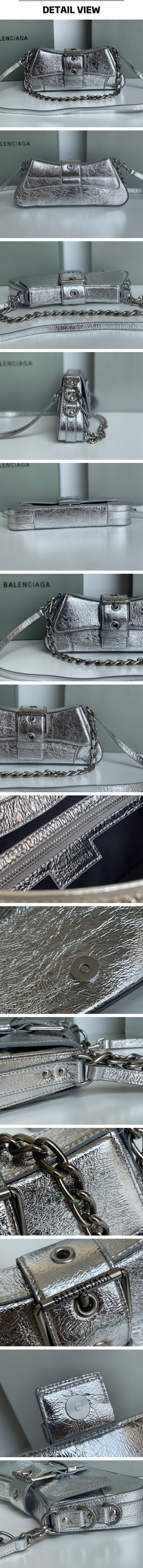 6번 0208 발렌시아가 린제이 실버 숄더백.jpg