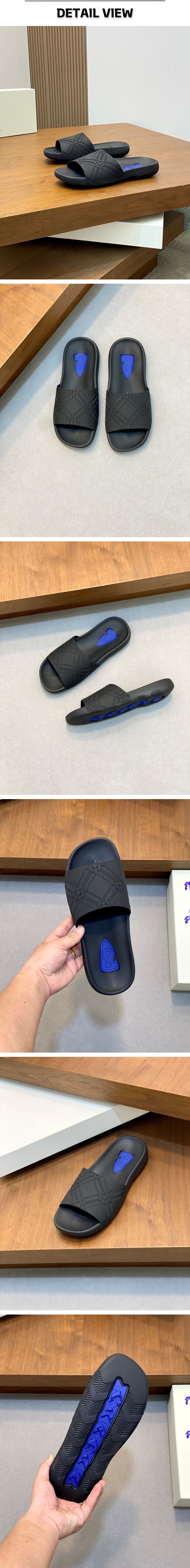 9번 0318 버버리 체크 다이브 블랙 슬라이드.jpg